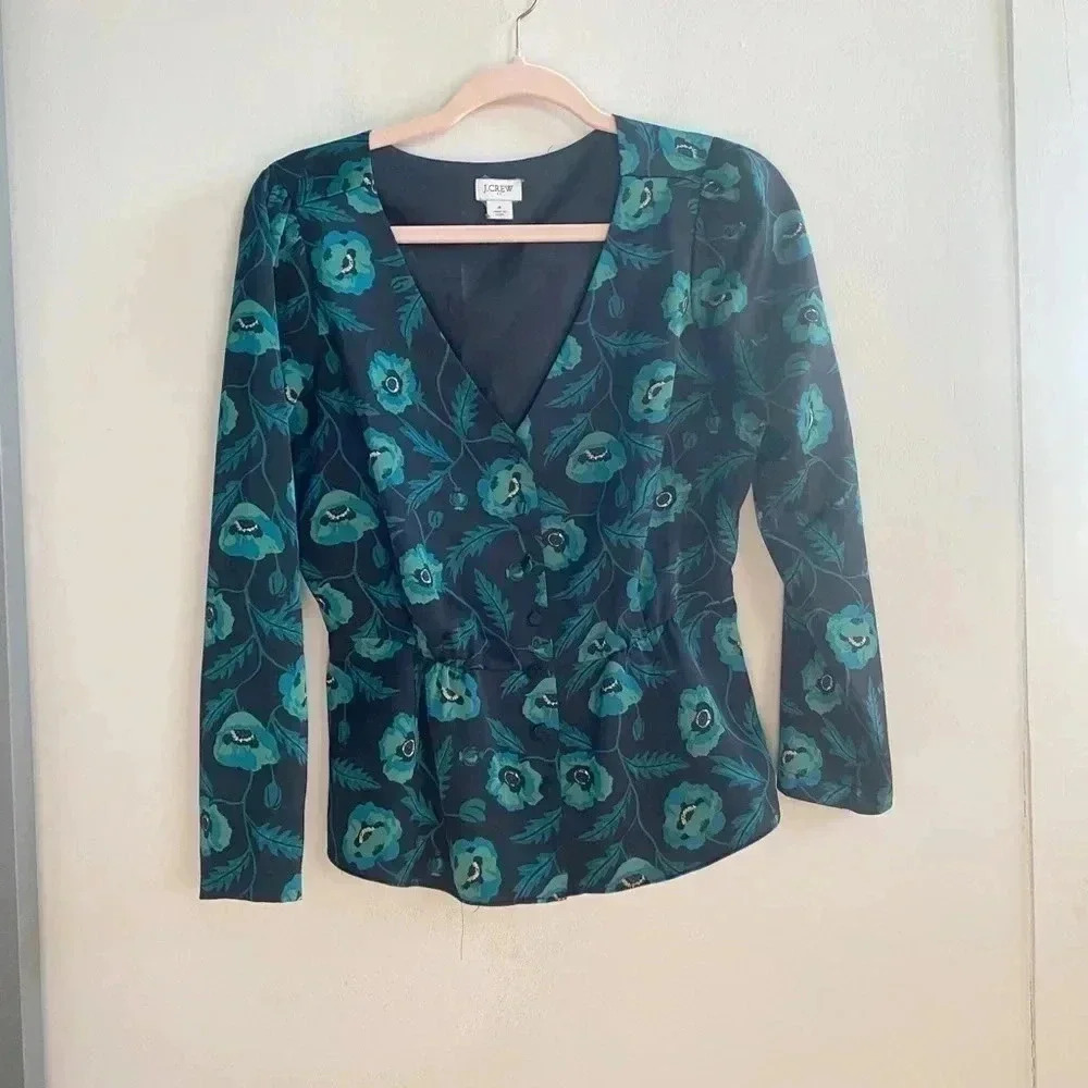 J.Crew floral peplum blouse 4